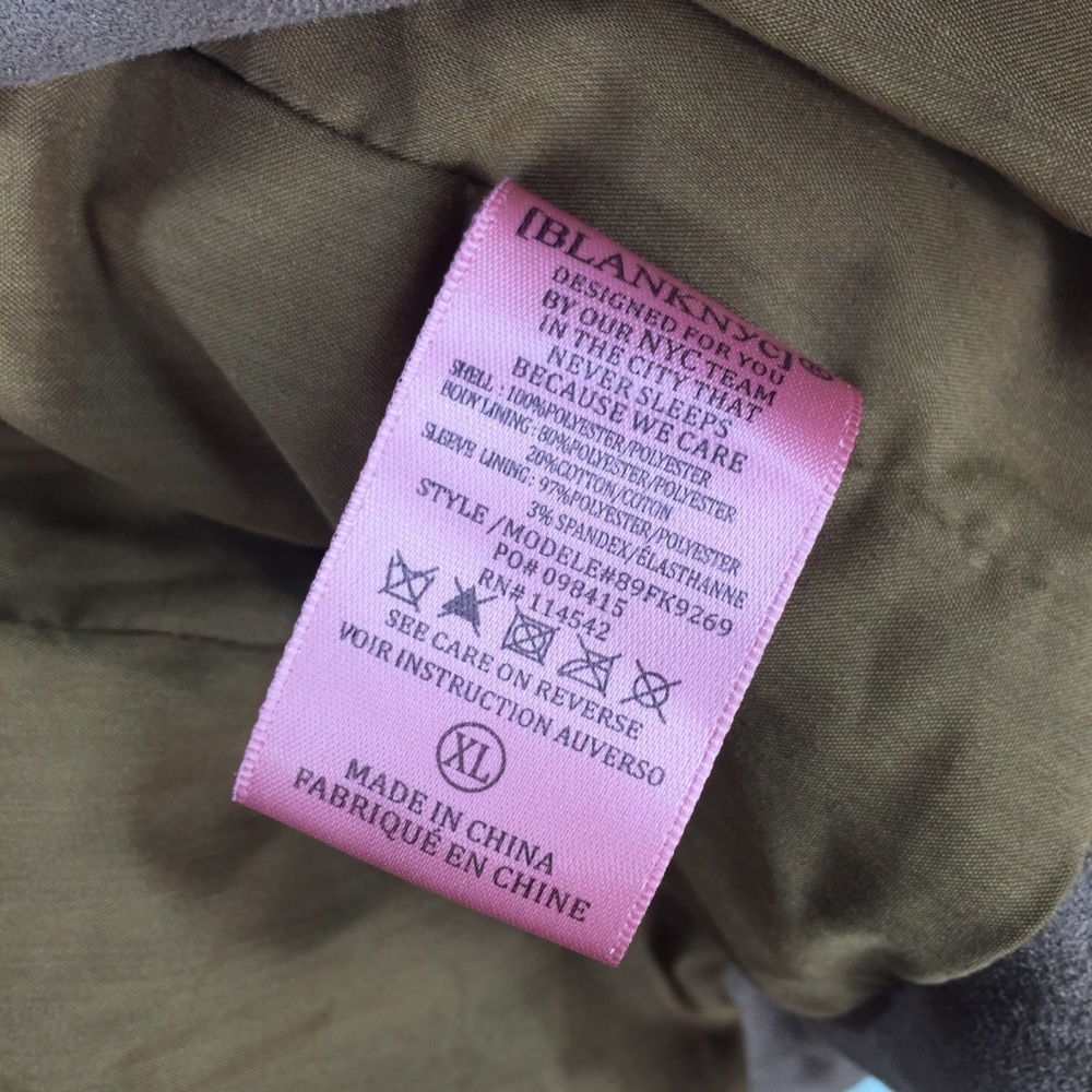 BLANK NYC Girl’s Faux Suede Jacket XL - Picture 3 of 16